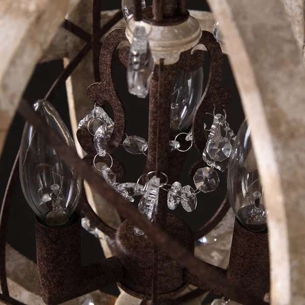 rustic weathered wood chandelier