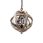 rustic weathered globe chandelier