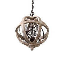 rustic weathered globe chandelier