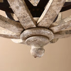 rustic wood globe chandelier