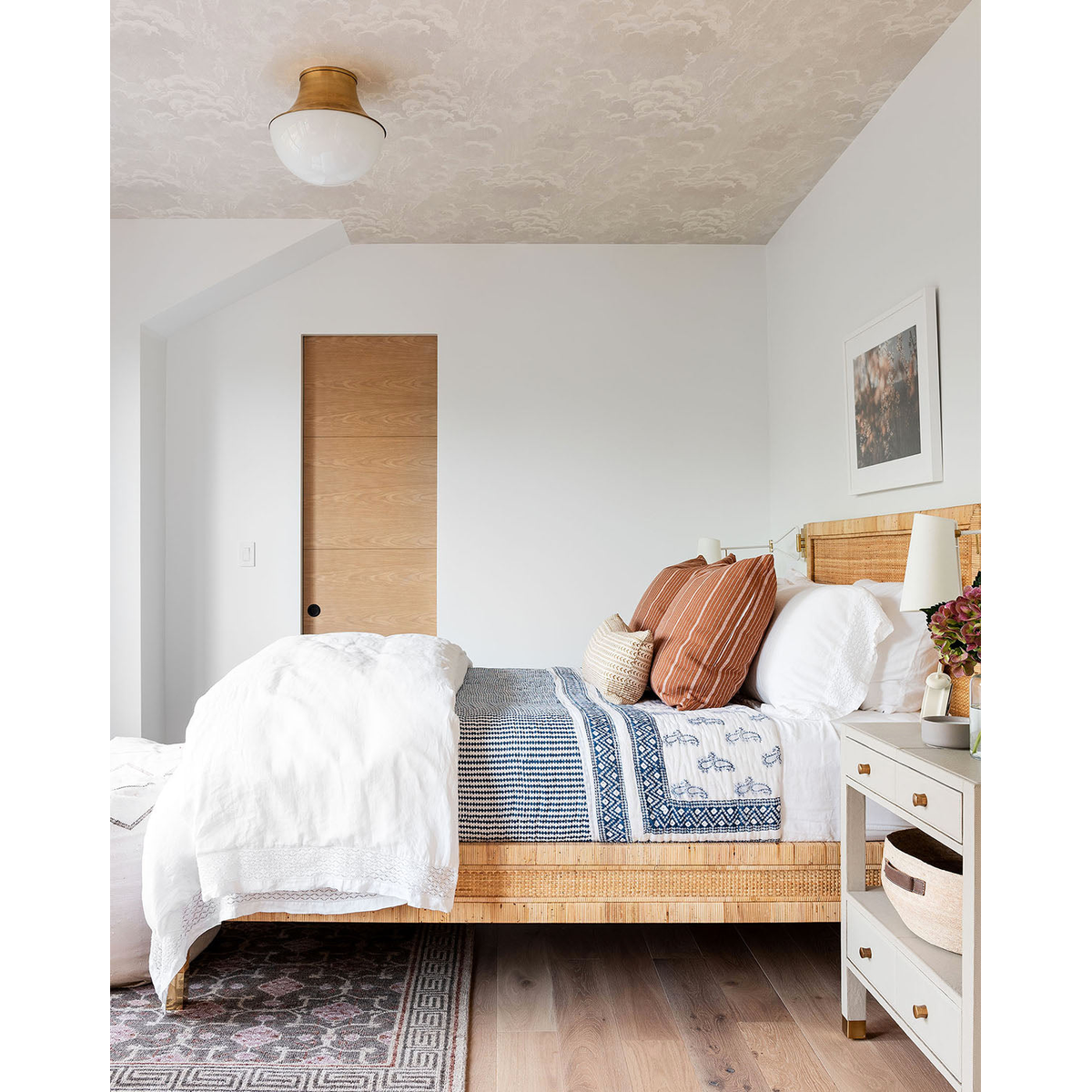 Lettie Flush Mount by Hudson Valley Lighting – Demi-Globe Glass Ceiling Fixture with Spun Metal Funnel Design