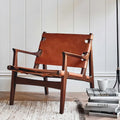 Sagrada Chair, Chestnut Leather Premium Lounge Chair