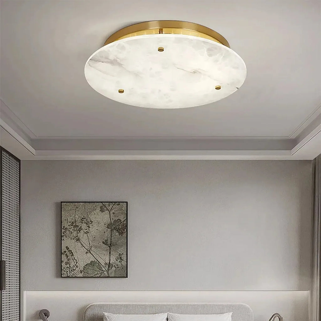Sangrid Alabaster Ceiling Light | Modern Luxury Flush Mount - View 2