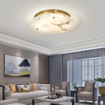Sangrid Alabaster Ceiling Light | Modern Luxury Flush Mount - View 3