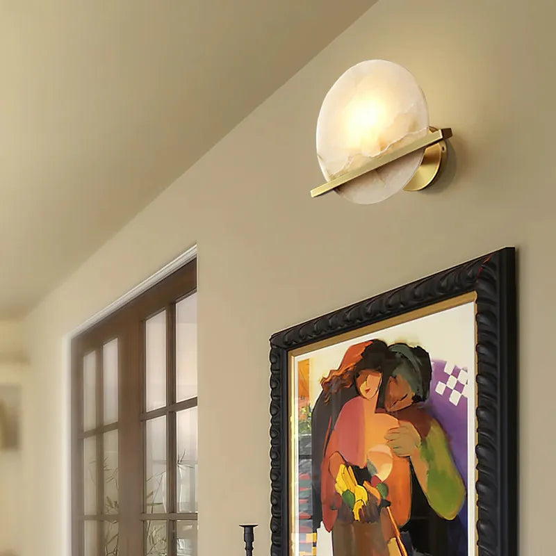 Savion Alabaster Wall Lamp | Moonlight-Inspired Decorative Lighting - View 4