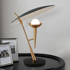 black ceramic shade table light