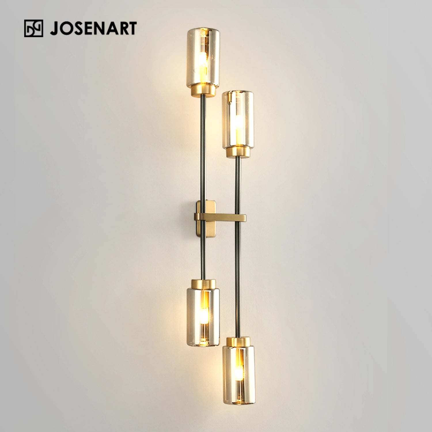 smoked glass wall sconces