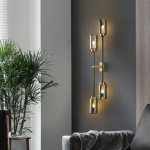decorative smoked glass sconces