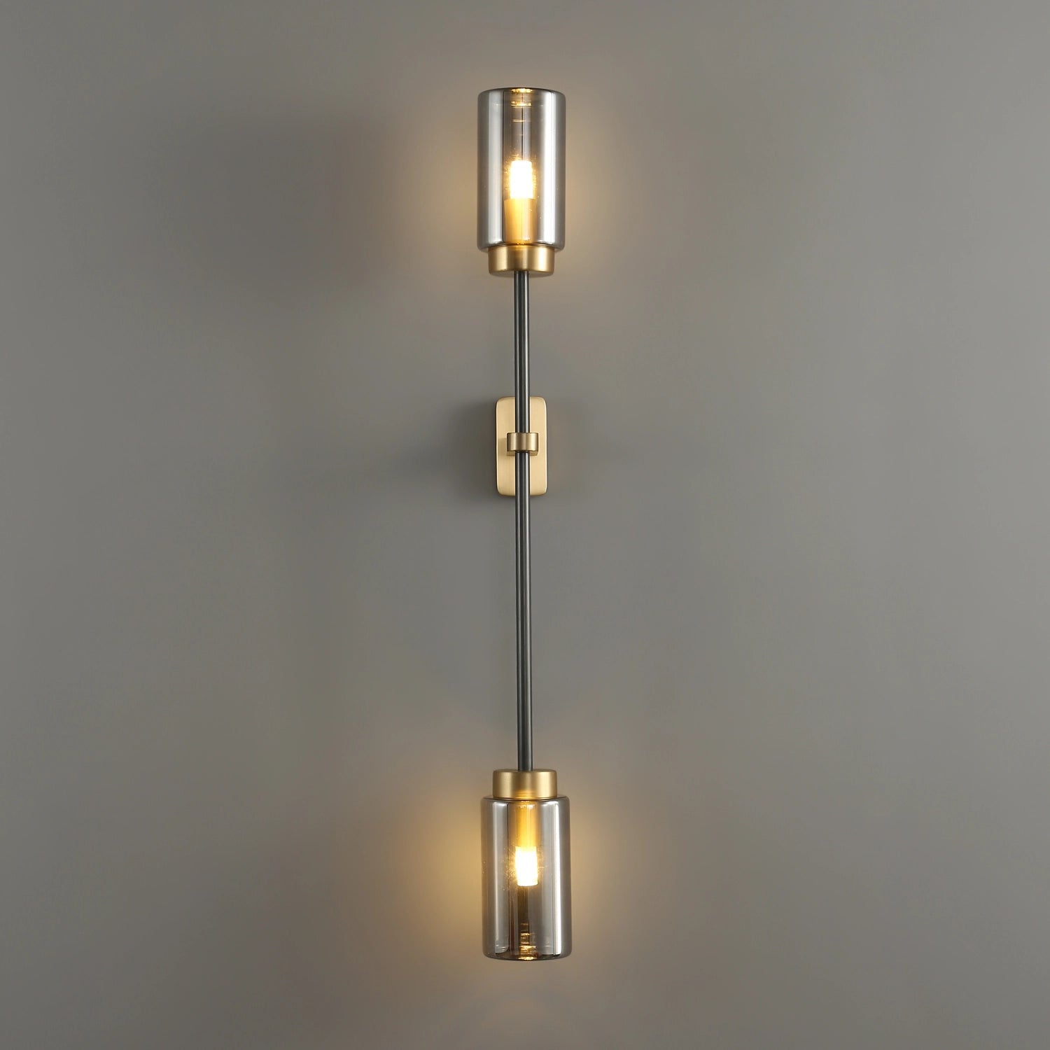 modern smoked glass sconces