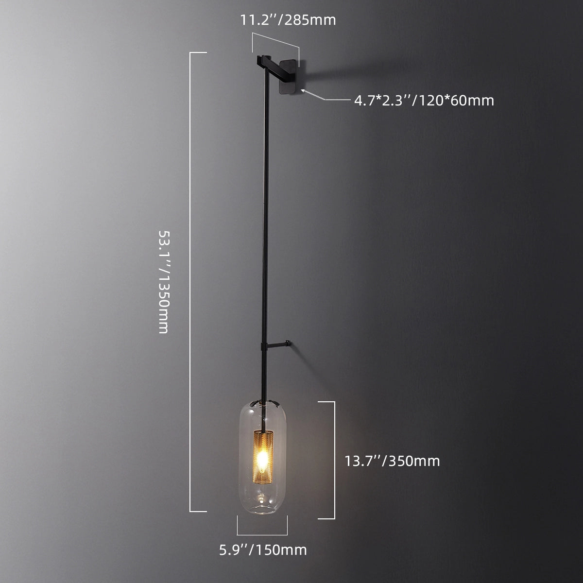 cylinder wall light fixture