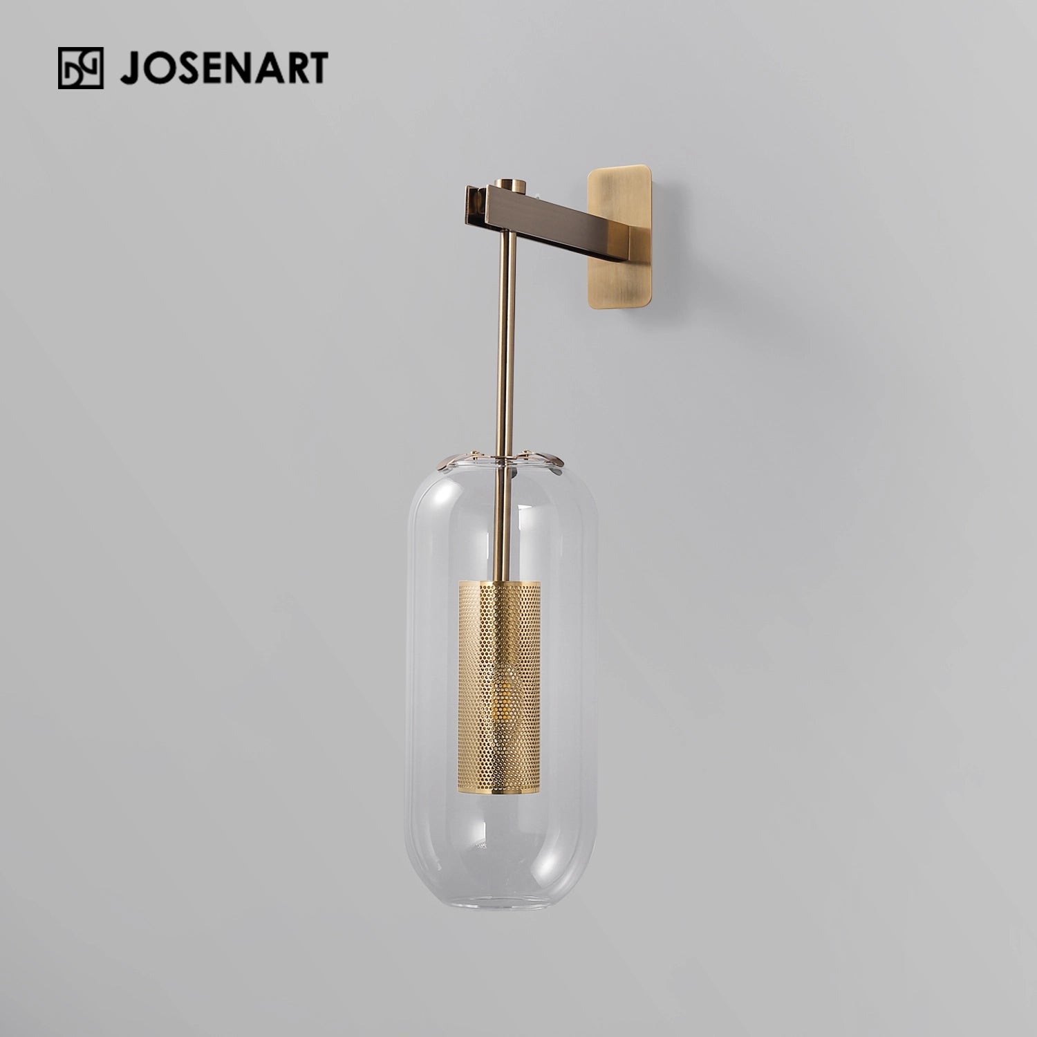 glass cylinder wall light