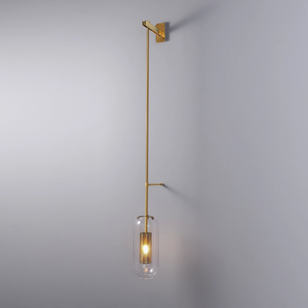cylinder glass wall sconce