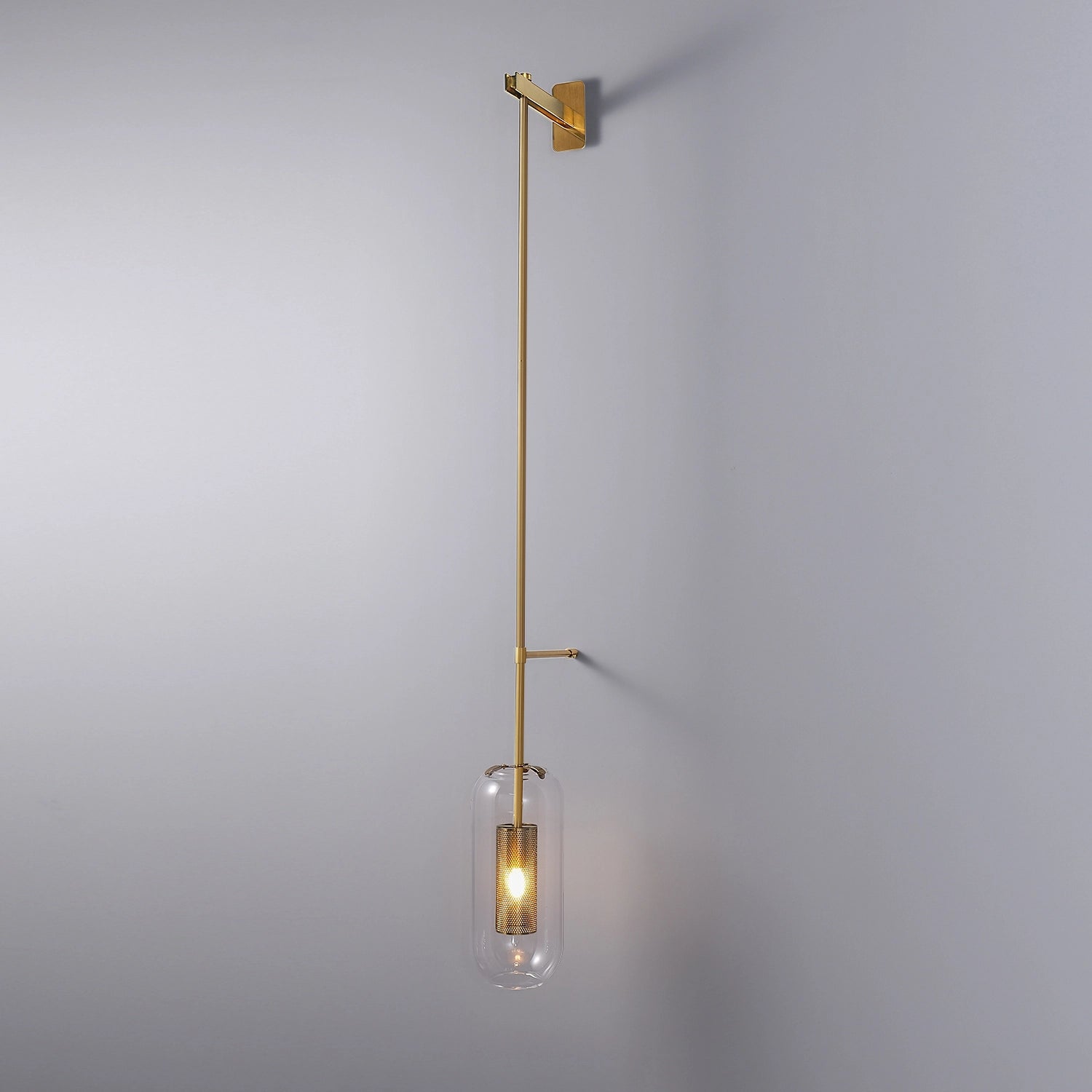 cylinder glass wall sconce