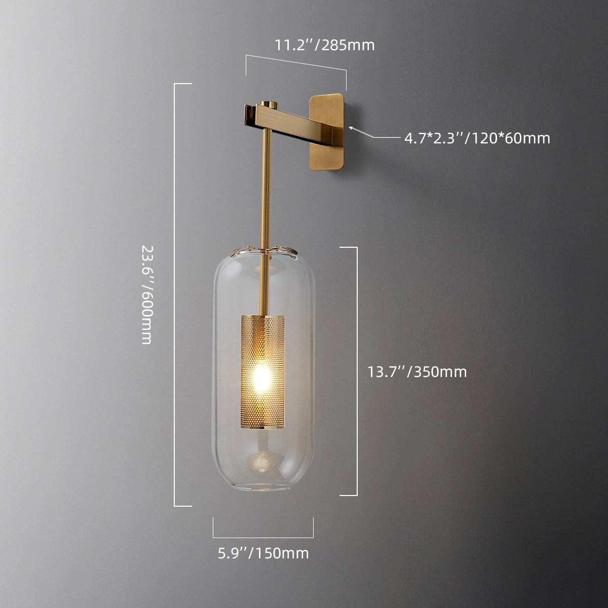 1-light glass fixture