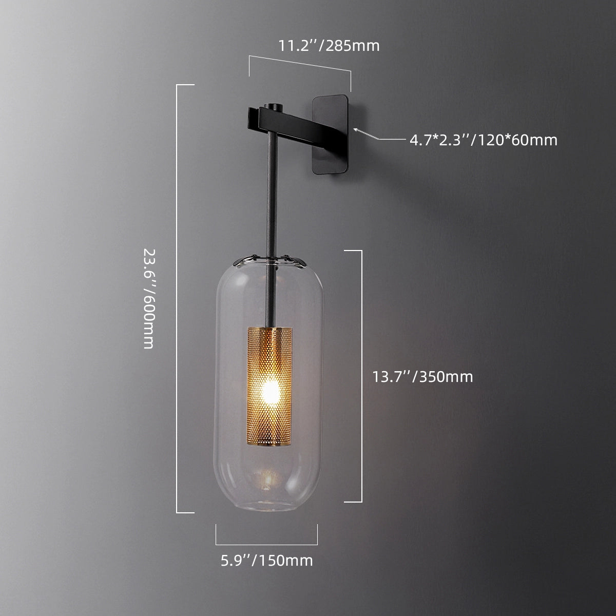 mid-century glass light
