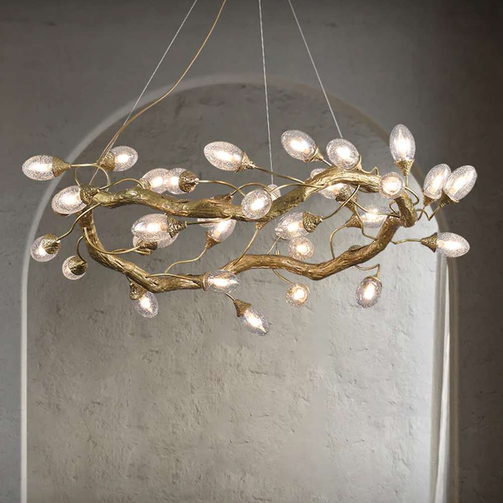 linear floral garden chandelier