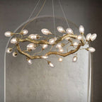linear floral garden chandelier