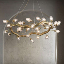 linear floral garden chandelier