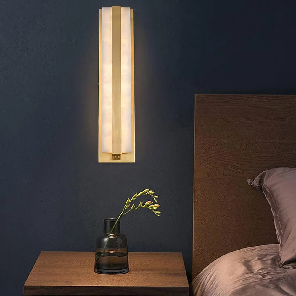Silex Alabaster Wall Lamp | Rectangular Minimalist Accent Light