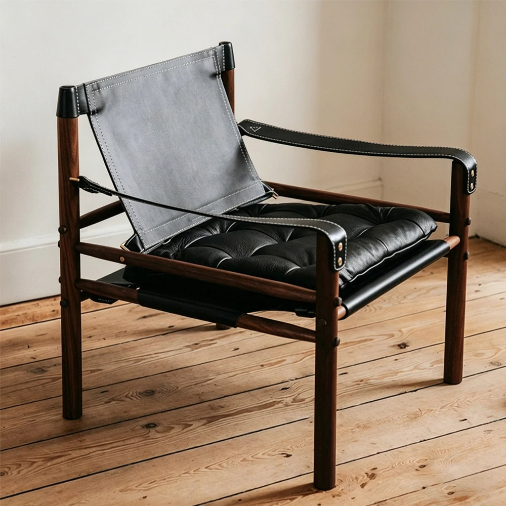 Wooden Outdoor Furniture – Brown Leather Chair & Sirocco Safari Chair for Elegant Outdoor Spaces