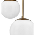 Sloane Opal Glass Two-Light Wall Sconce — Dual Globe Wall Light with Warm Milky Glow