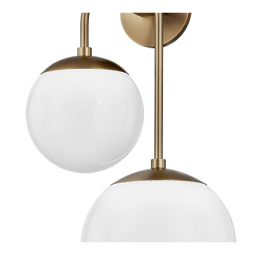 Sloane Opal Glass Two-Light Wall Sconce — Dual Globe Wall Light with Warm Milky Glow