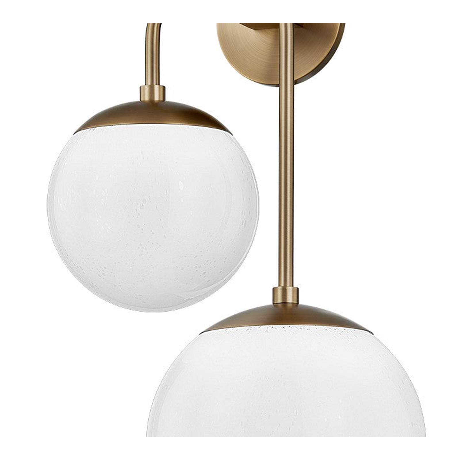 Sloane Opal Glass Two-Light Wall Sconce — Dual Globe Wall Light with Warm Milky Glow