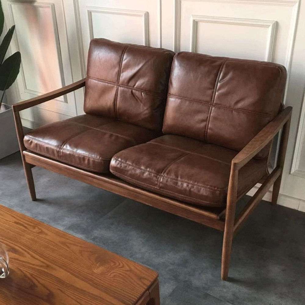 faux leather sofa