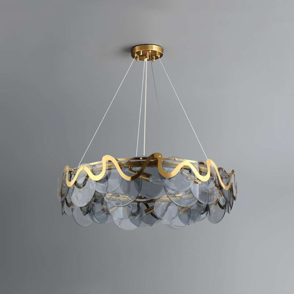 artistic smoky glass ceiling light