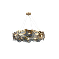 gray bubble glass chandelier
