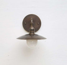 brass shade wall sconce