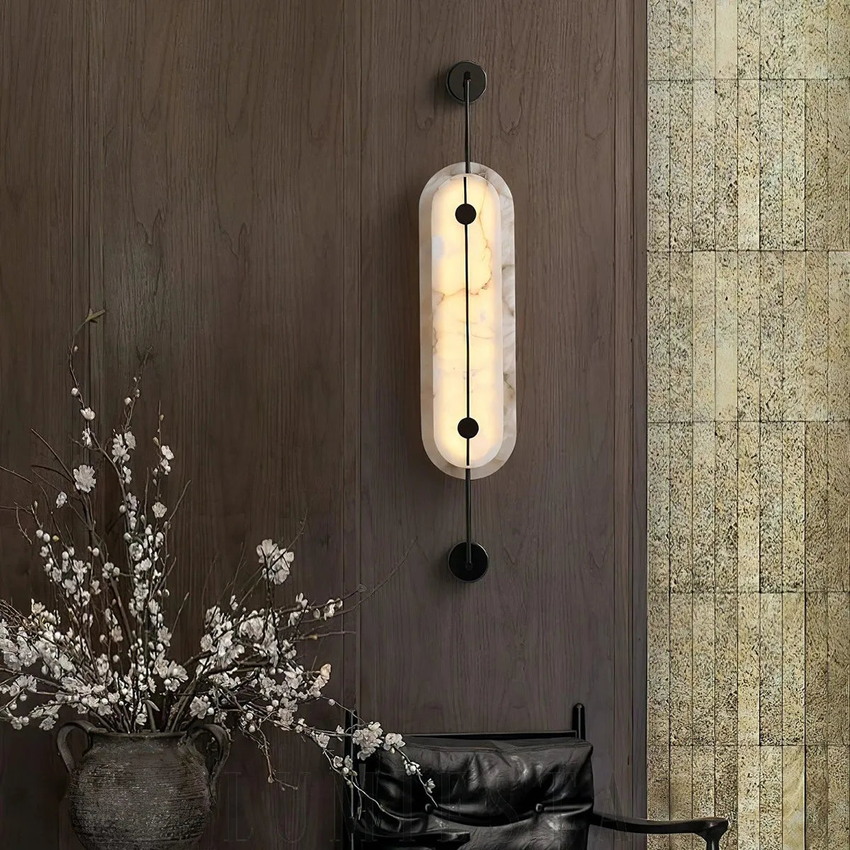 Solvane Alabaster Wall Sconce | Elegant Wall Fixture for Luxury Interiors - View 5