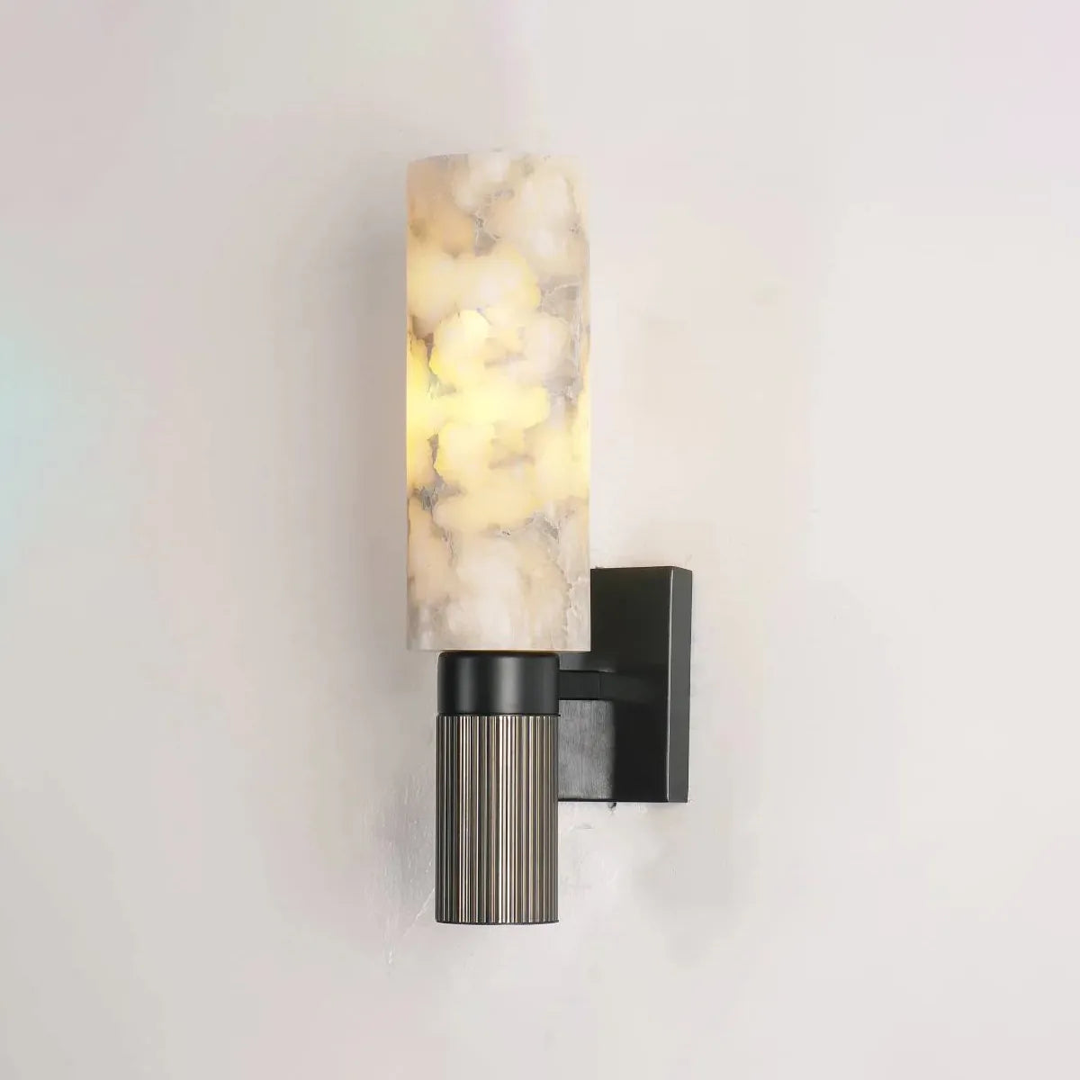 Spanish Alabaster Column Wall Light | Luxurious Decorative Accent for Homes