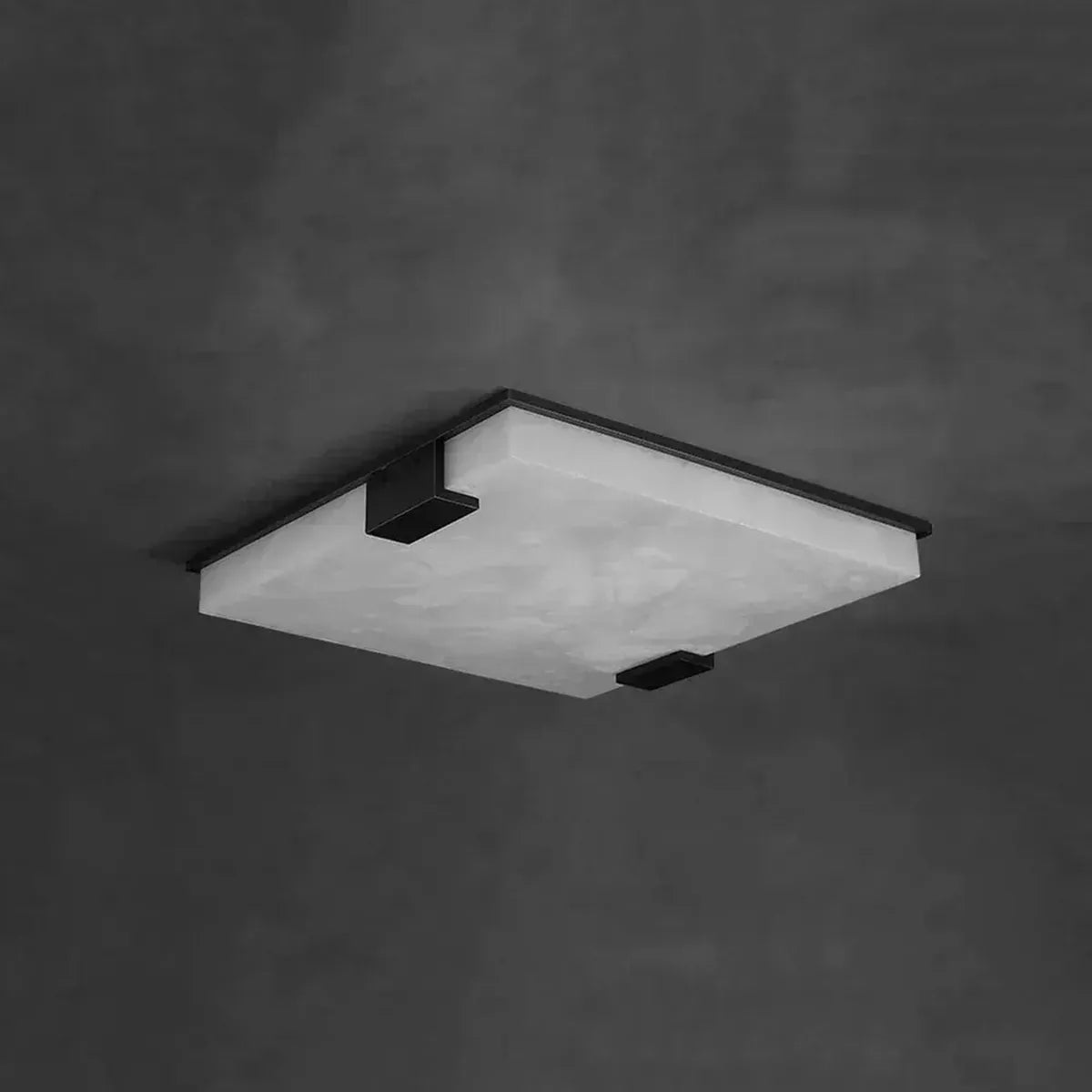 Square Alabaster Ceiling Lamp – Modern Decorative Lighting for Bedroom