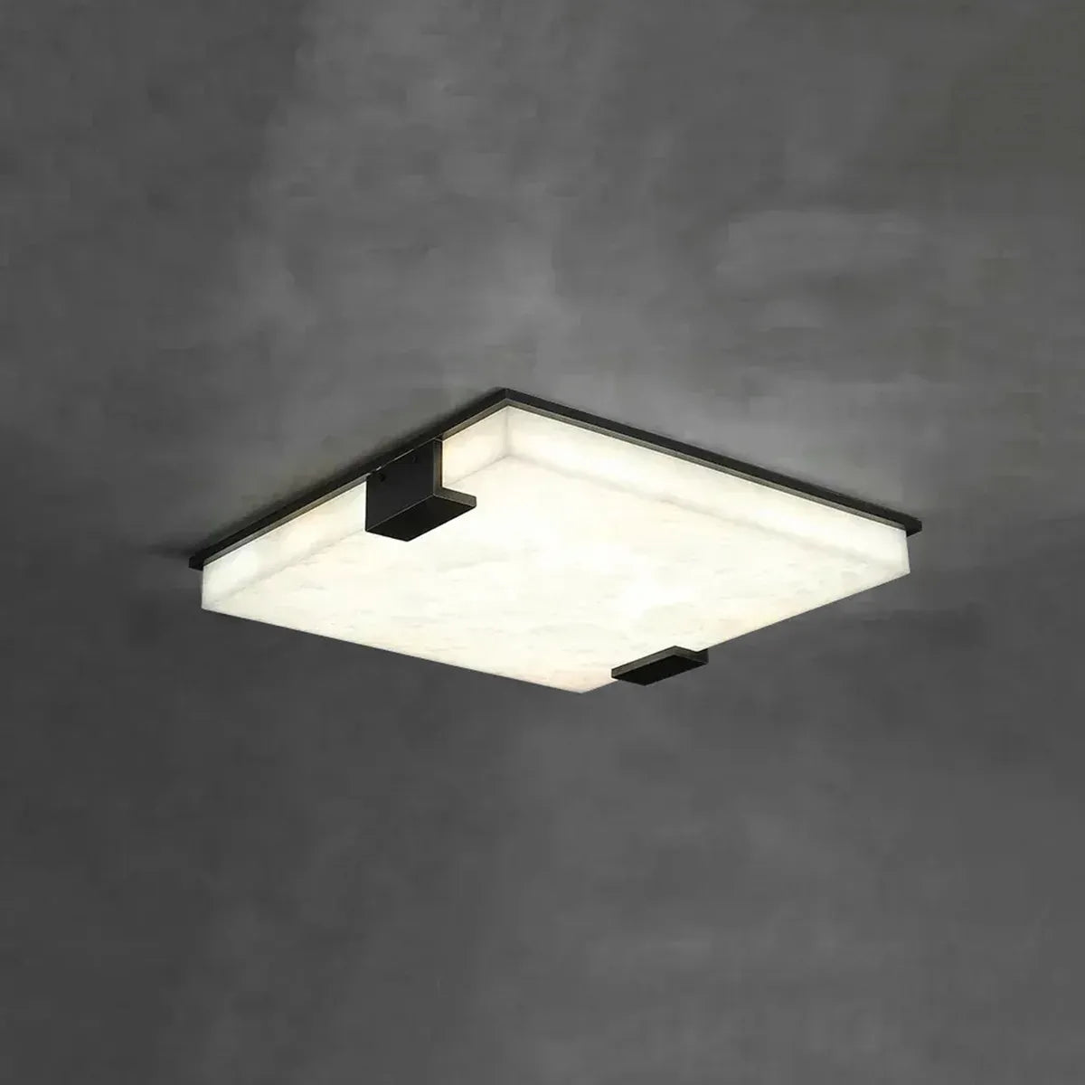 Square Alabaster Ceiling Lamp – Modern Decorative Lighting for Bedroom - View 2