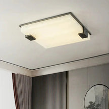 Square Alabaster Ceiling Lamp – Modern Decorative Lighting for Bedroom - View 3