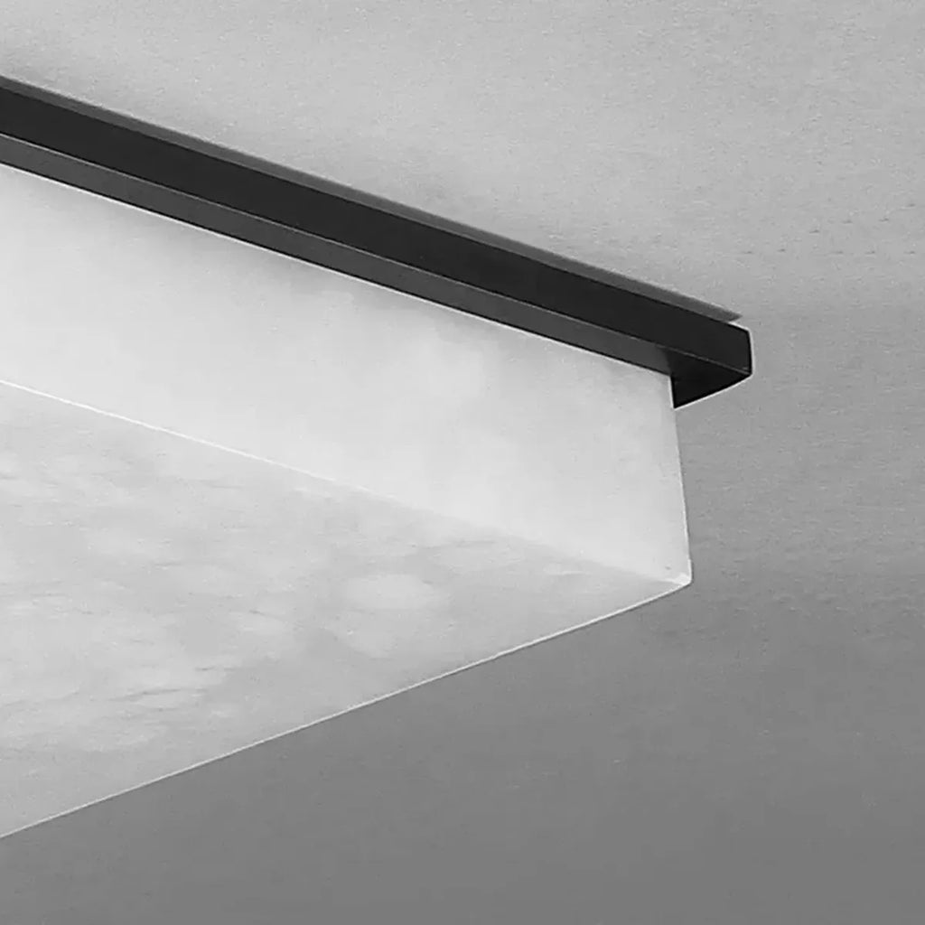 Square Alabaster Ceiling Lamp – Modern Decorative Lighting for Bedroom - View 5