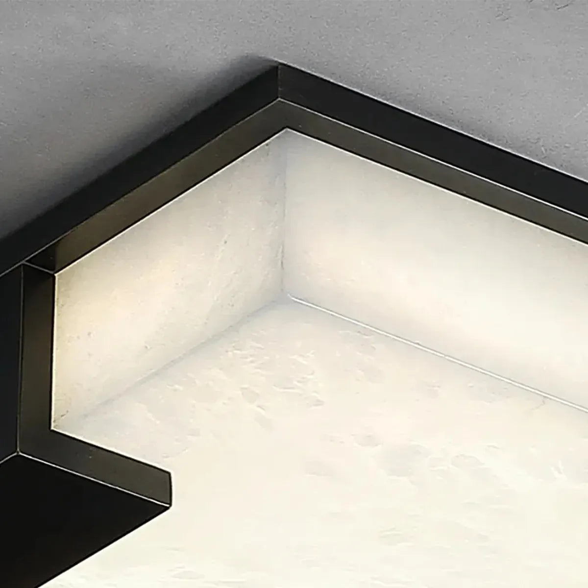Square Alabaster Ceiling Lamp – Modern Decorative Lighting for Bedroom - View 6