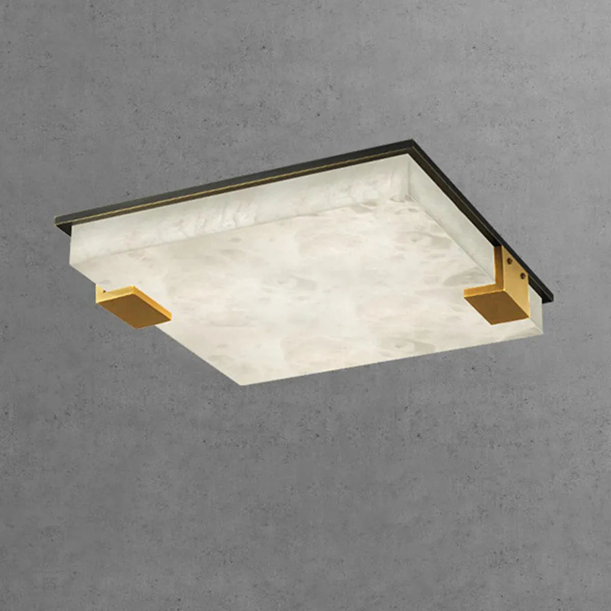 Square Alabaster Ceiling Lamp – Modern Decorative Lighting for Bedroom - View 8