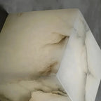 Square Alabaster Wall Sconce | Geometric Accent Lighting - View 5