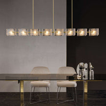 linear dining room chandelier