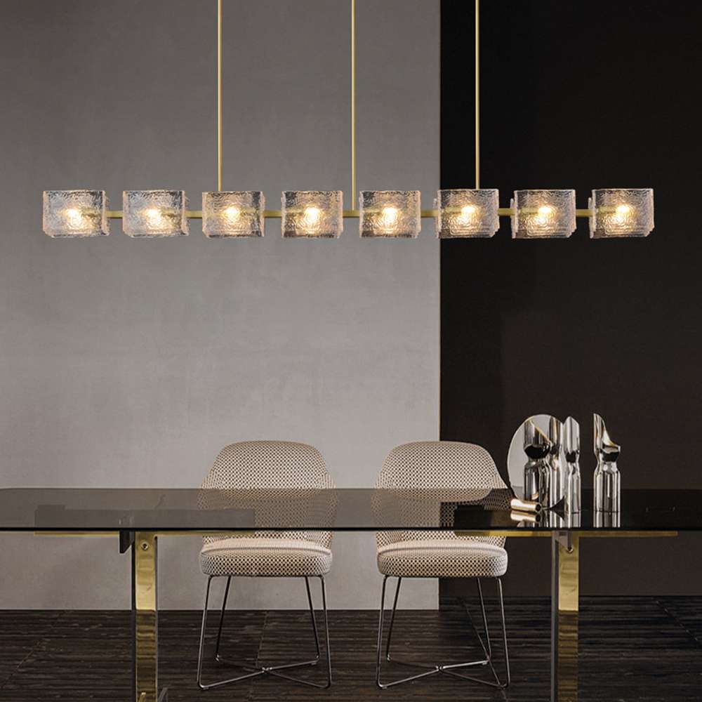 linear dining room chandelier
