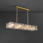 mid century glass chandelier