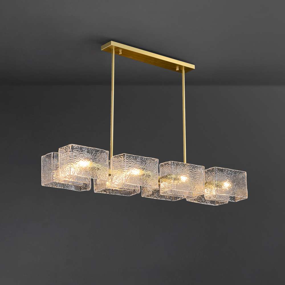 mid century glass chandelier