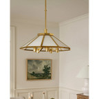 Knightley Ceiling Chandelier Regency English multi-arm ceiling light with warm chivalric glow in classic dining room interior