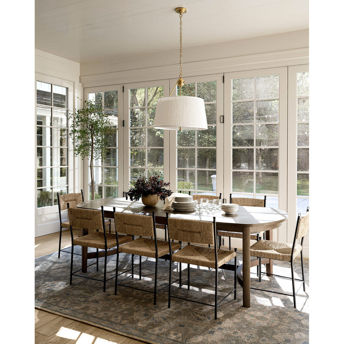 Georgiana Pendant — Grand Brass Hanging Light