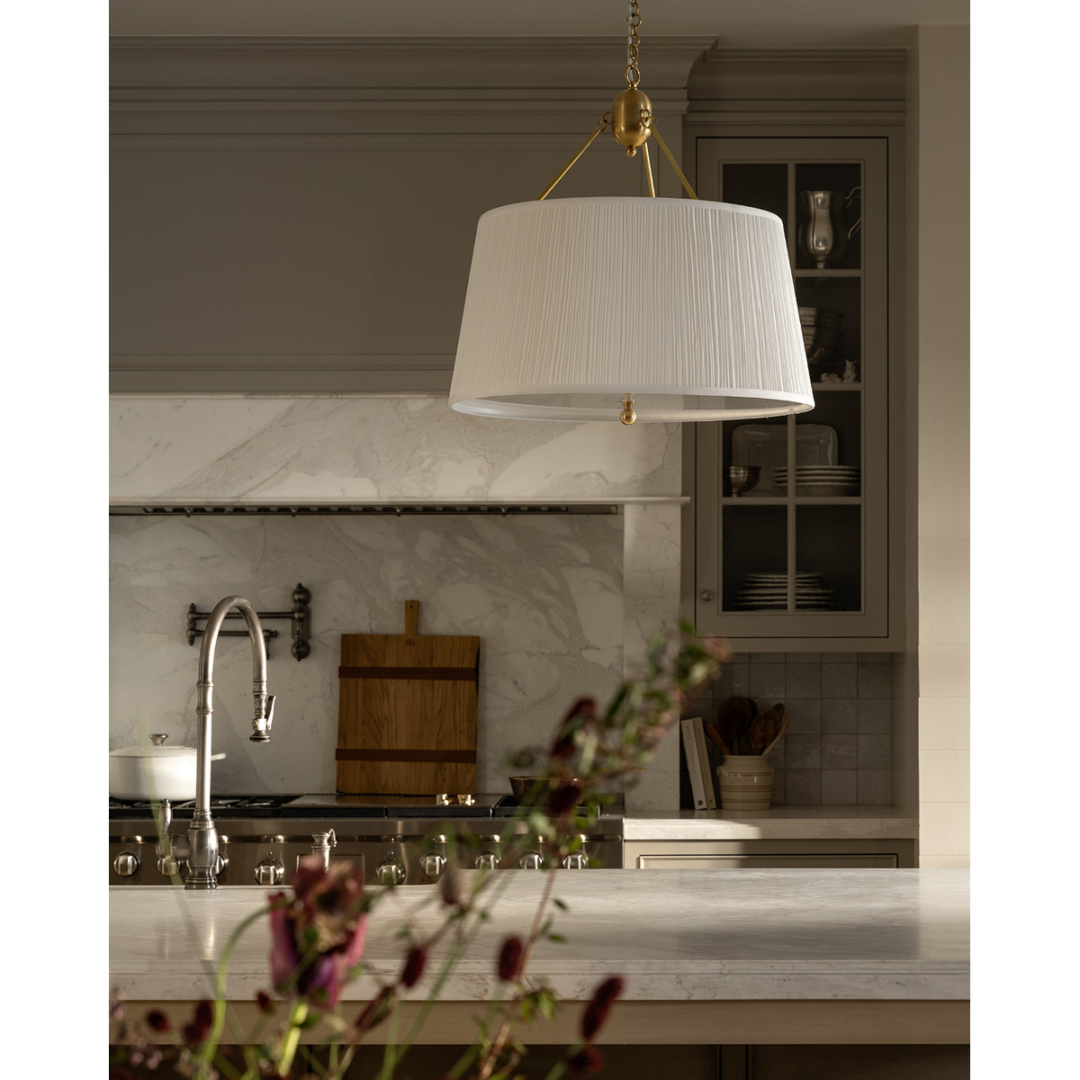 Georgiana Pendant — Grand Brass Hanging Light