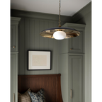 Letterly Pendant — Fluted Glass Hanging Light with Soft Warm Ambient Glow