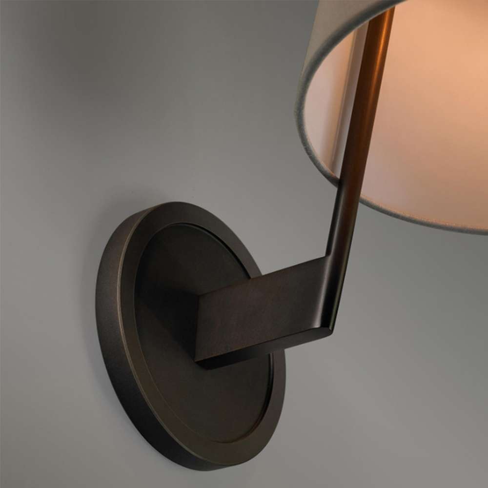 grand fabric shade sconce