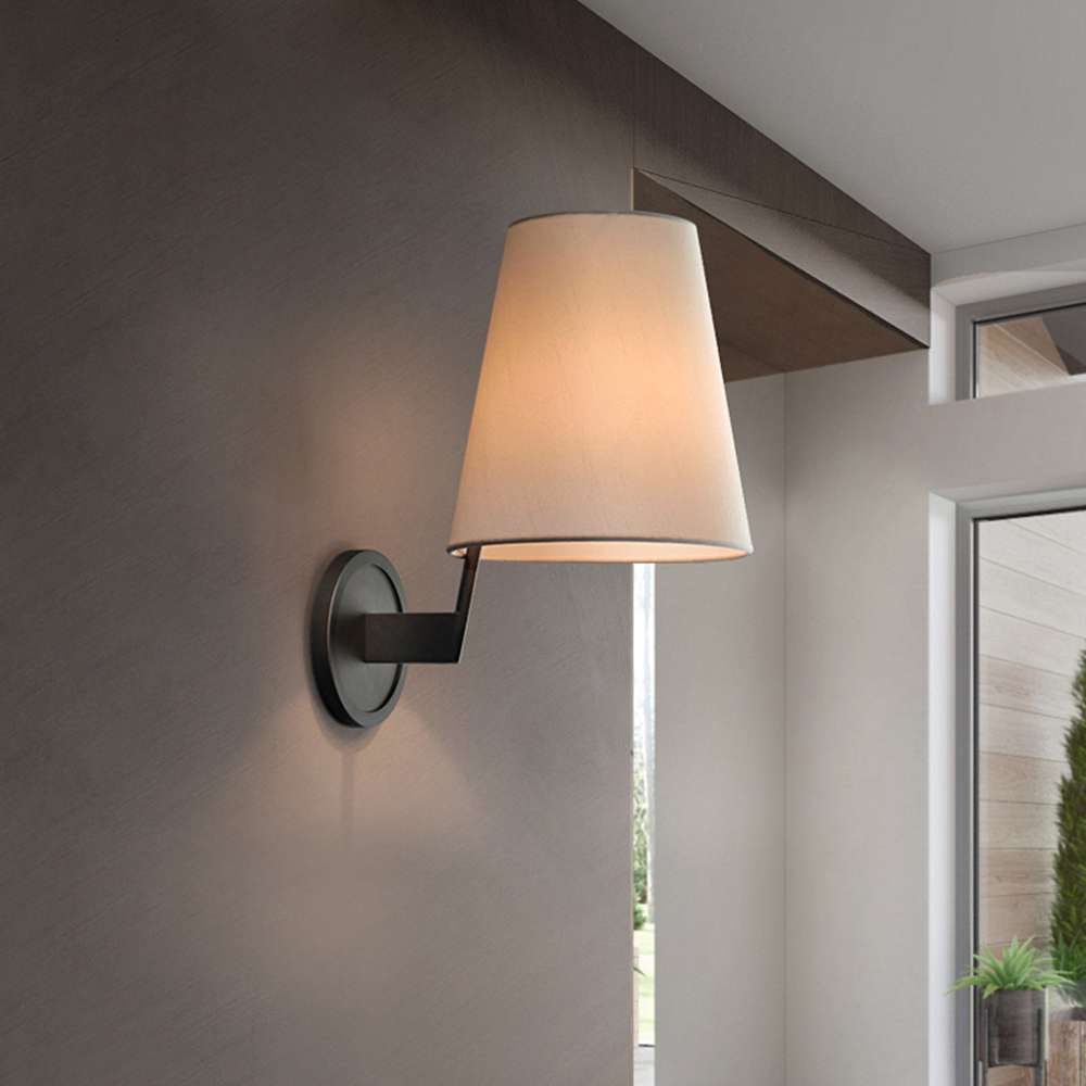 fabric shade grand sconce